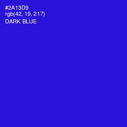 #2A13D9 - Dark Blue Color Image