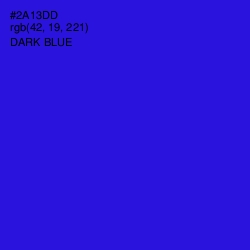 #2A13DD - Dark Blue Color Image