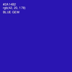 #2A14B2 - Blue Gem Color Image