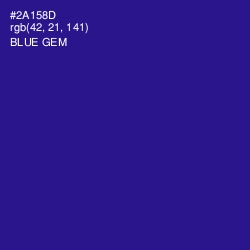 #2A158D - Blue Gem Color Image
