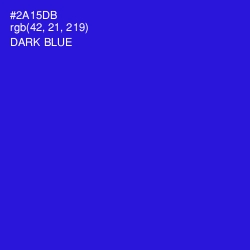 #2A15DB - Dark Blue Color Image