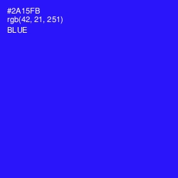 #2A15FB - Blue Color Image