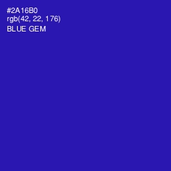 #2A16B0 - Blue Gem Color Image