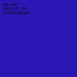 #2A17B4 - Governor Bay Color Image