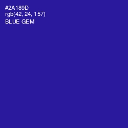 #2A189D - Blue Gem Color Image