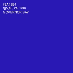 #2A18B4 - Governor Bay Color Image