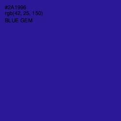 #2A1996 - Blue Gem Color Image