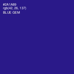 #2A1A89 - Blue Gem Color Image