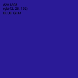 #2A1A98 - Blue Gem Color Image