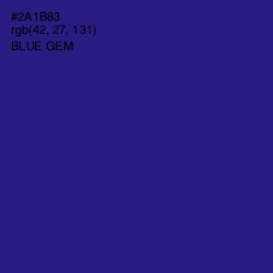 #2A1B83 - Blue Gem Color Image