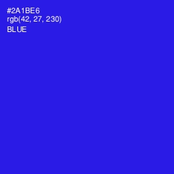 #2A1BE6 - Blue Color Image