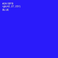 #2A1BFB - Blue Color Image