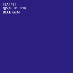 #2A1F81 - Blue Gem Color Image