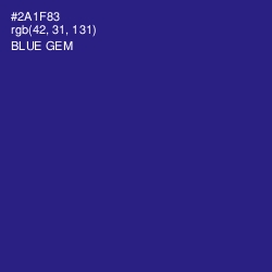 #2A1F83 - Blue Gem Color Image