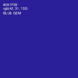 #2A1F99 - Blue Gem Color Image