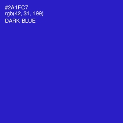 #2A1FC7 - Dark Blue Color Image