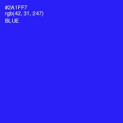 #2A1FF7 - Blue Color Image