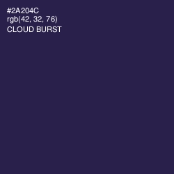 #2A204C - Cloud Burst Color Image