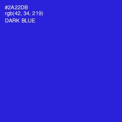 #2A22DB - Dark Blue Color Image