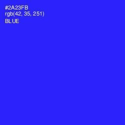 #2A23FB - Blue Color Image