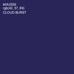 #2A2559 - Cloud Burst Color Image