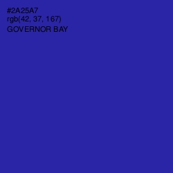 #2A25A7 - Governor Bay Color Image