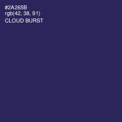 #2A265B - Cloud Burst Color Image