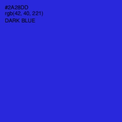 #2A28DD - Dark Blue Color Image