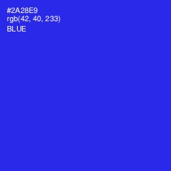 #2A28E9 - Blue Color Image