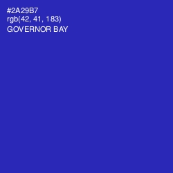 #2A29B7 - Governor Bay Color Image
