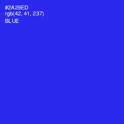 #2A29ED - Blue Color Image