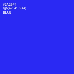 #2A29F4 - Blue Color Image