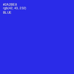#2A2BE8 - Blue Color Image