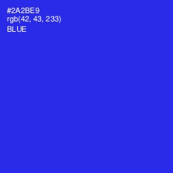 #2A2BE9 - Blue Color Image