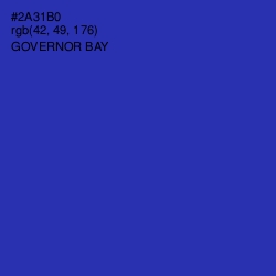 #2A31B0 - Governor Bay Color Image