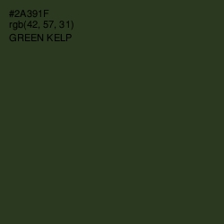 #2A391F - Green Kelp Color Image