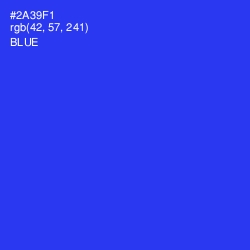 #2A39F1 - Blue Color Image