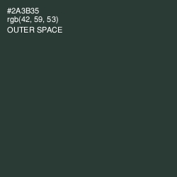 #2A3B35 - Outer Space Color Image