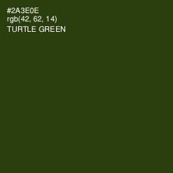 #2A3E0E - Turtle Green Color Image