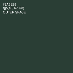 #2A3E35 - Outer Space Color Image