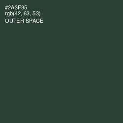 #2A3F35 - Outer Space Color Image