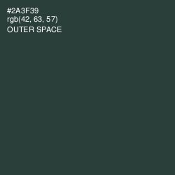 #2A3F39 - Outer Space Color Image