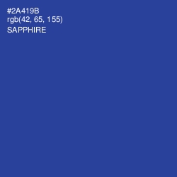 #2A419B - Sapphire Color Image