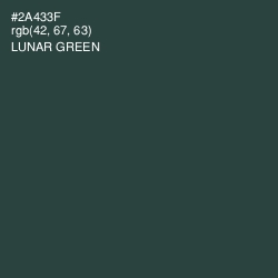 #2A433F - Lunar Green Color Image