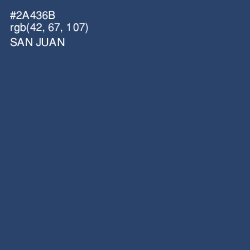 #2A436B - San Juan Color Image