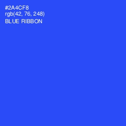 #2A4CF8 - Blue Ribbon Color Image