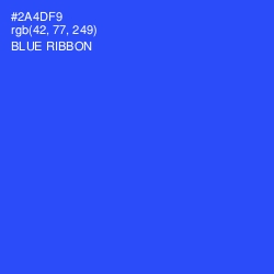 #2A4DF9 - Blue Ribbon Color Image