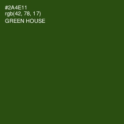 #2A4E11 - Green House Color Image