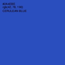 #2A4EBE - Cerulean Blue Color Image