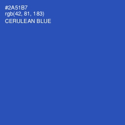 #2A51B7 - Cerulean Blue Color Image